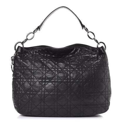 Christian Dior Lambskin Cannage Small Dior Soft Hobo Black 1 of 16