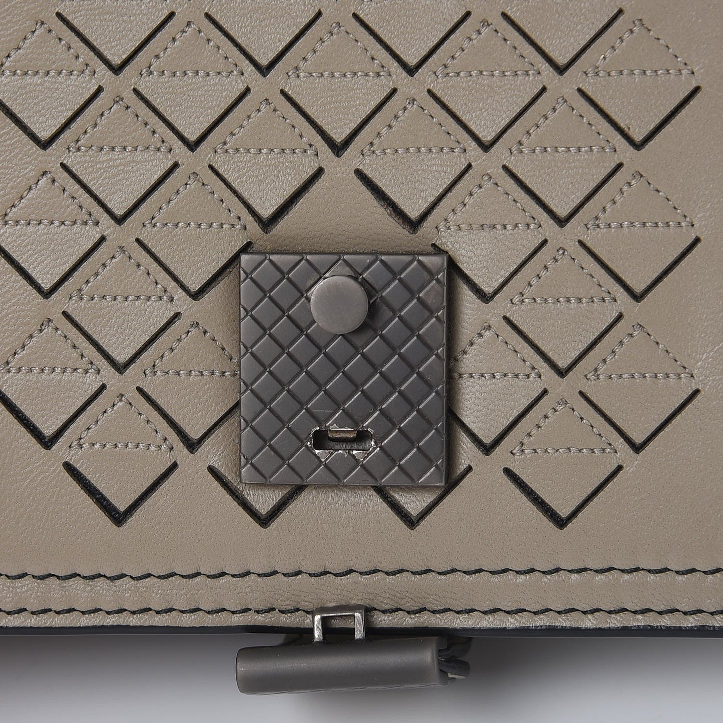 Nappa Intrecciato Small Runway Shoulder Bag Steel