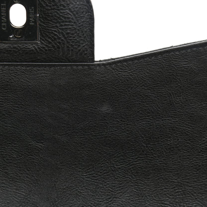 Chanel Crumpled Calfskin Quilted Jumbo Double Flap So Black 11 of 12