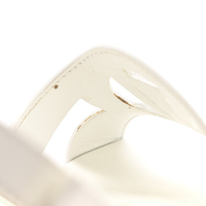 Louis Vuitton Calfskin LV Isola Espadrille Wedge Sandals 38 White 10 of 11