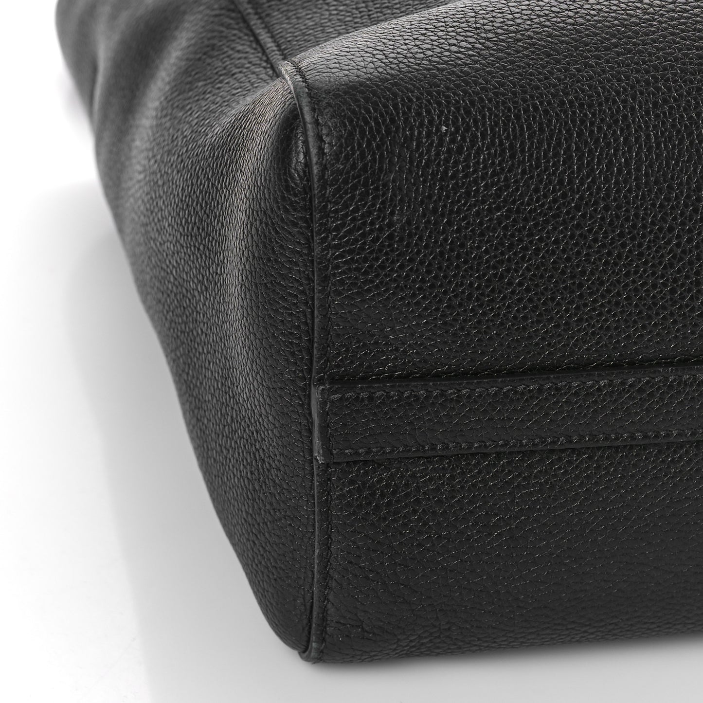 Vitello Daino Shopping Tote Black