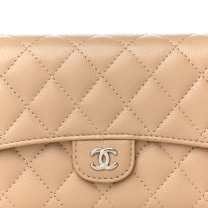 Chanel Caviar Quilted Medium Flap Wallet Beige 9 of 12
