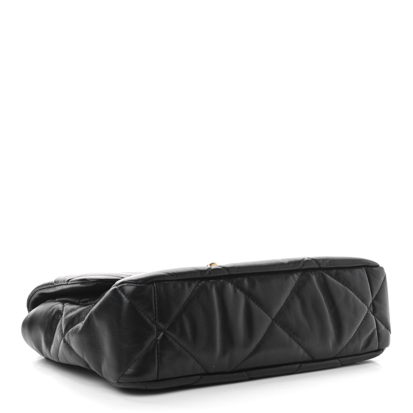 Goatskin Quilted Large Chanel 19 Flap Black