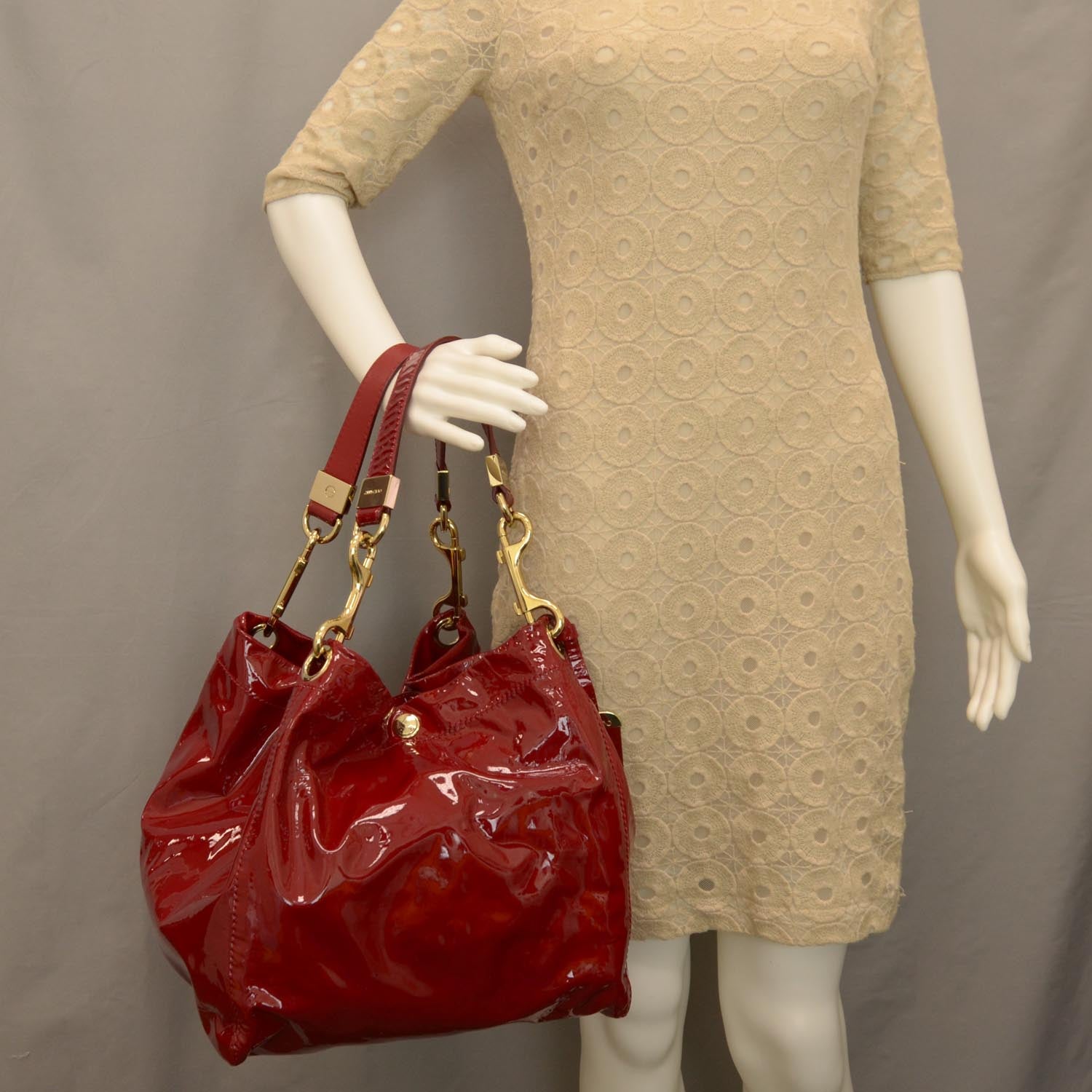 Jimmy Choo Patent Leather Lola Red 2 of 7