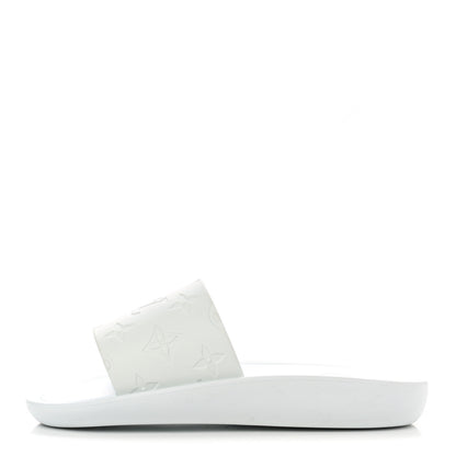 Louis Vuitton Rubber Monogram Embossed Sunbath Flat Mule 36 White 1 of 8