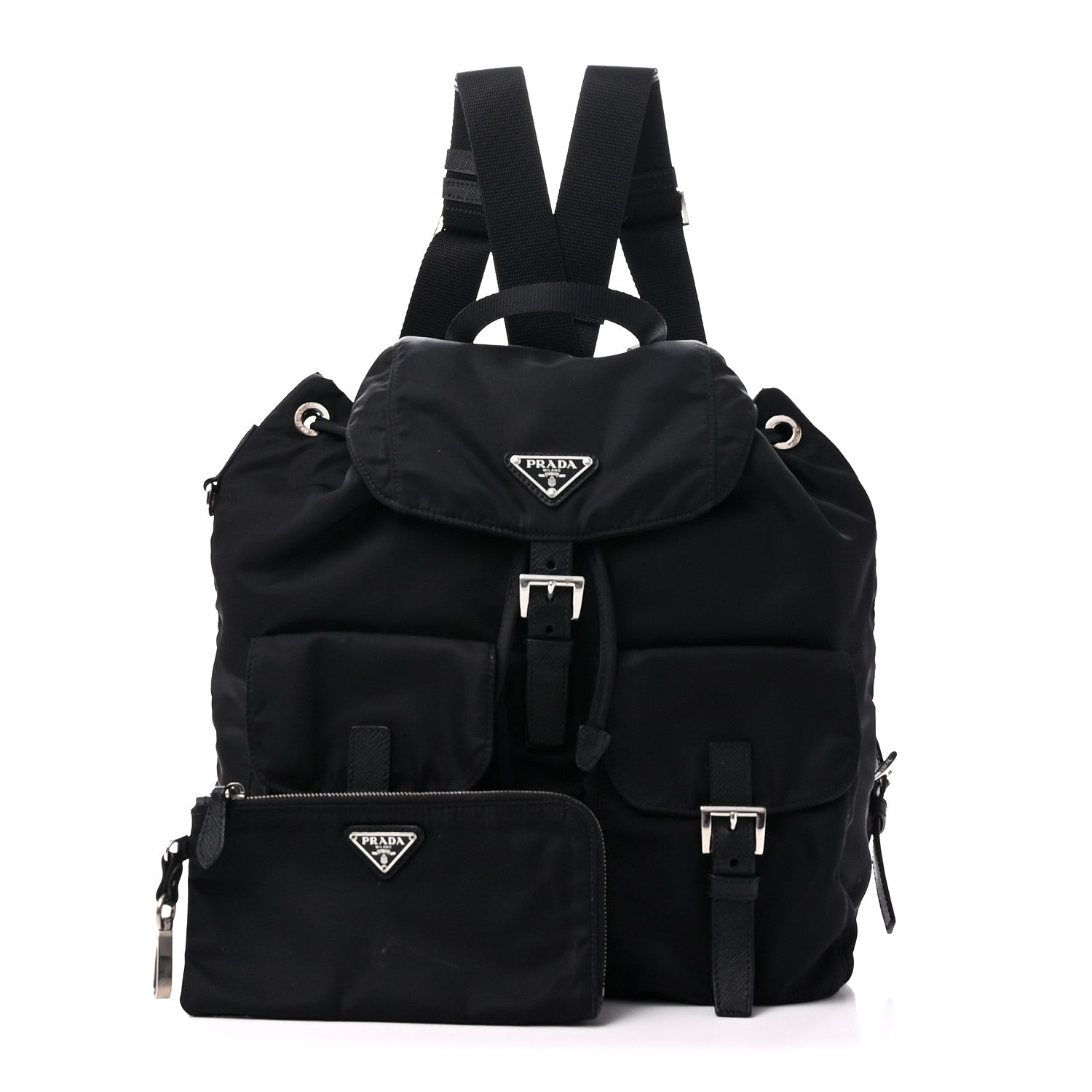 Prada Nylon Vela Medium Backpack Black 3 of 10