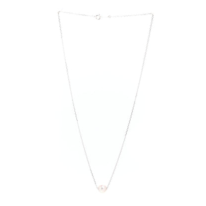 Mikimoto 18K White Gold Akoya Pearl 8mm Single Pendant Necklace 3 of 4