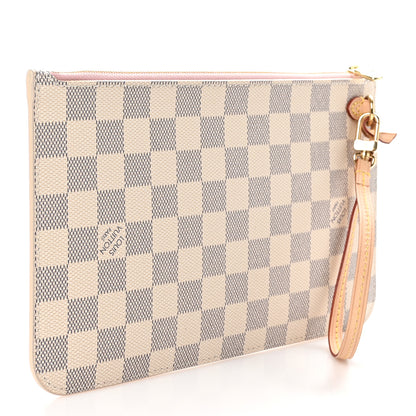 Louis Vuitton Damier Azur Neverfull MM GM Pochette Rose Ballerine 3 of 7
