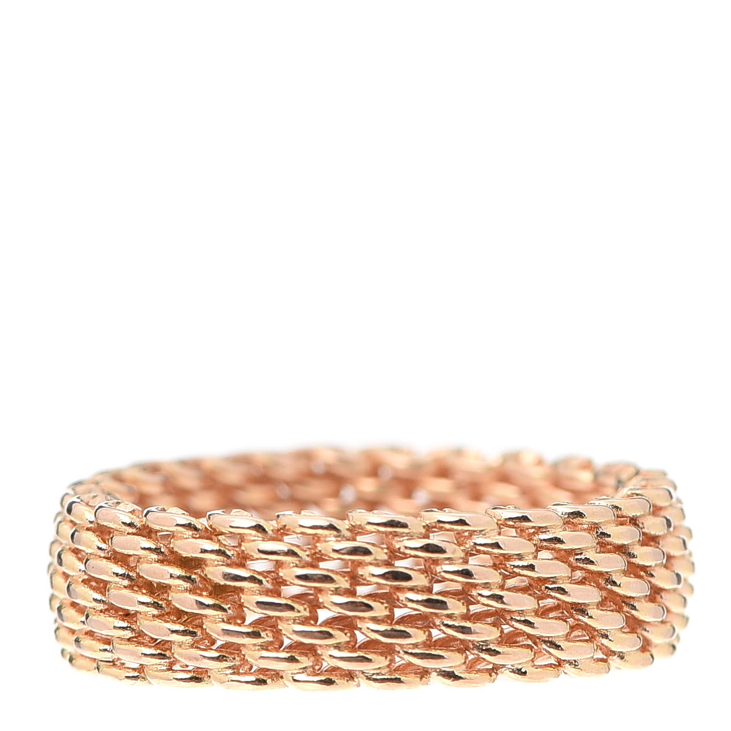 Tiffany 18K Rose Gold Somerset Mesh Ring 52 6 3 of 5