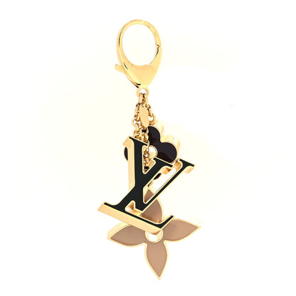 Louis Vuitton Metal Enamel Fleur De Monogram Bag Charm Dore 1 of 4