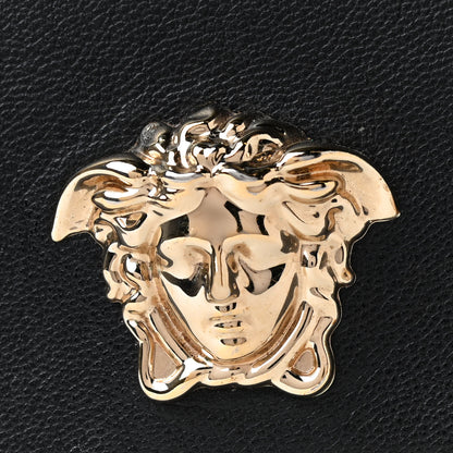 Versace Grained Calfskin Palazzo Chain Evening Bag Black 6 of 6