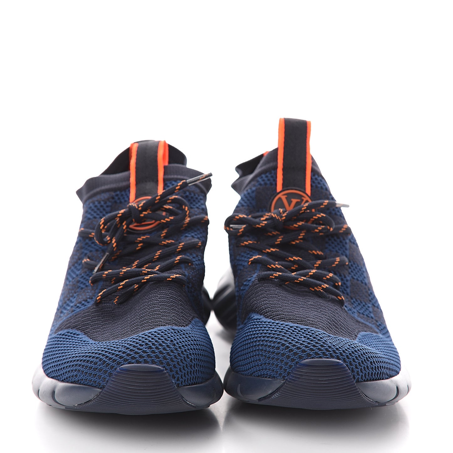 Knit Damier Fastlane Sneakers 8.5 Cobalt