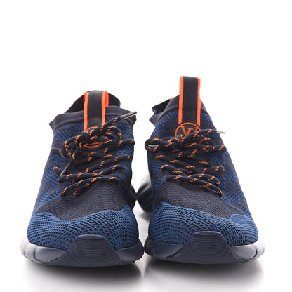 Louis Vuitton Knit Damier Fastlane Sneakers 8.5 Cobalt 2 of 7