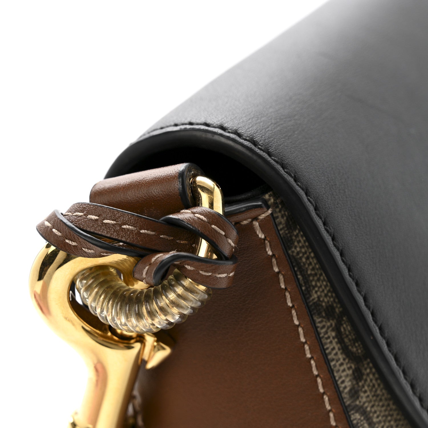 Gucci GG Supreme Monogram Web Medium Padlock Messenger Shoulder Bag Black 14 of 15