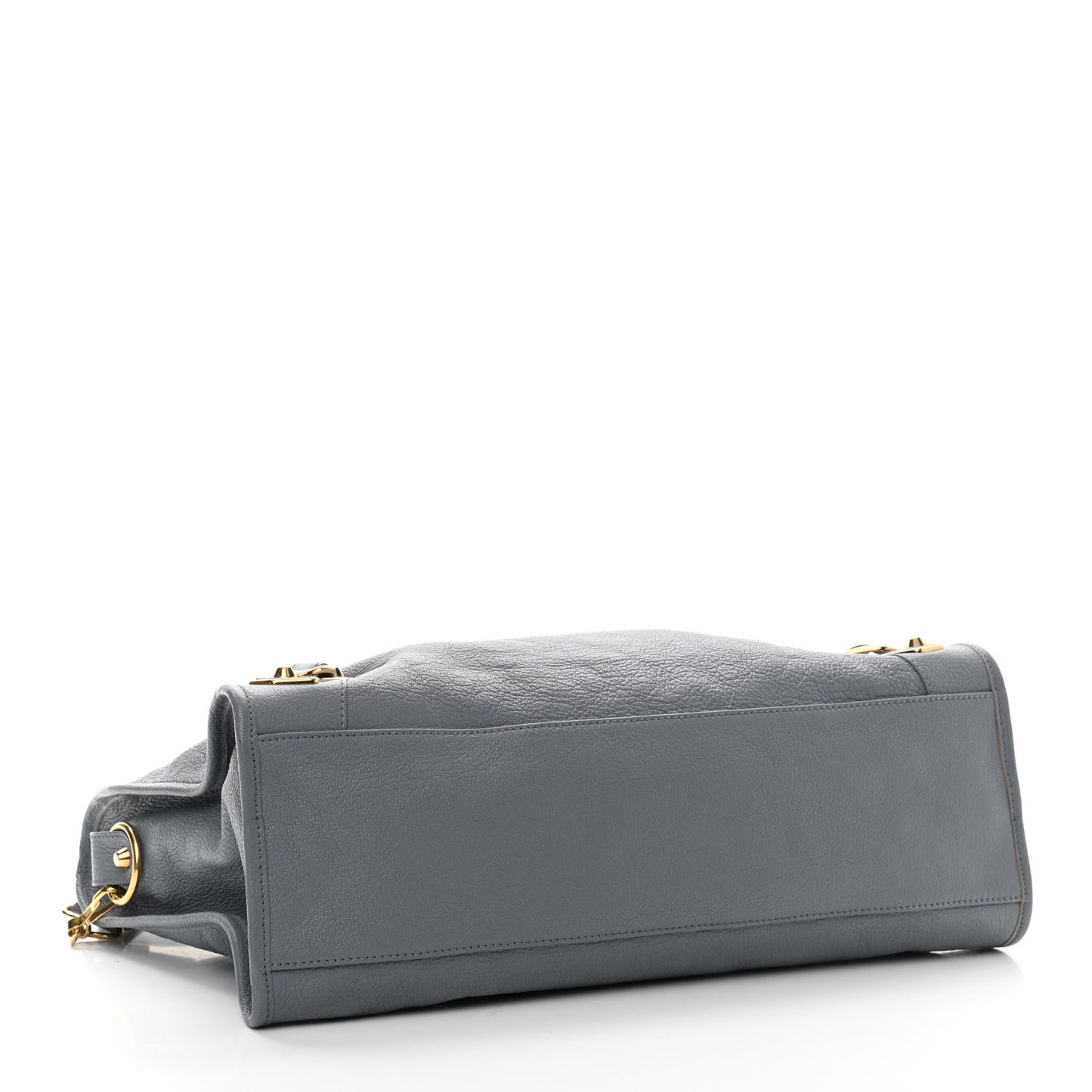 Chevre Gold Metallic Edge Hardware City Bleu Acier