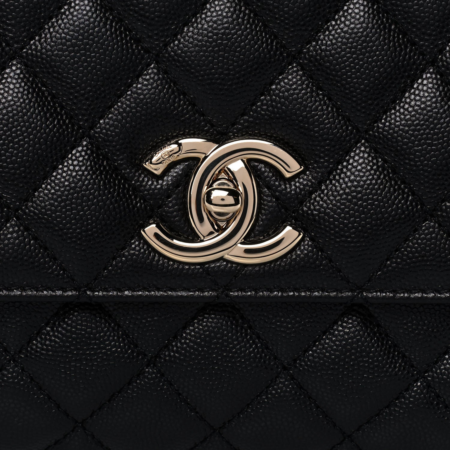 Chanel Caviar Quilted Small Coco Handle Flap Black 9 of 12