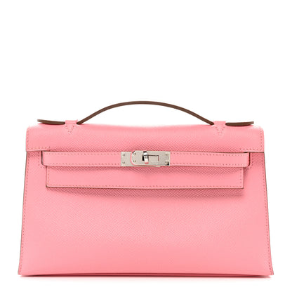 Hermes Epsom Kelly Pochette Clutch Rose Confetti 1 of 9