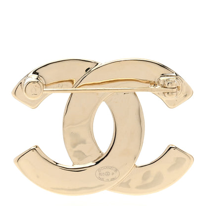Chanel Metal Crystal Baguette CC Brooch Gold 3 of 5