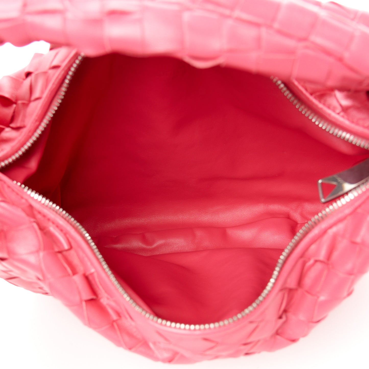 Nappa Intrecciato Teen Jodie Hobo Cranberry