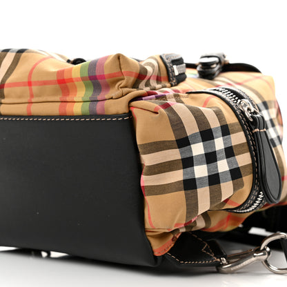 Burberry Vintage Rainbow Check Small Rucksack Backpack Antique Yellow 8 of 8