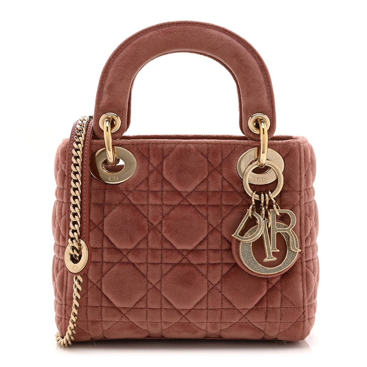 Christian Dior Velvet Mini Lady Dior Pink 1 of 10