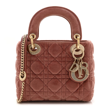 Christian Dior Velvet Mini Lady Dior Pink 1 of 10