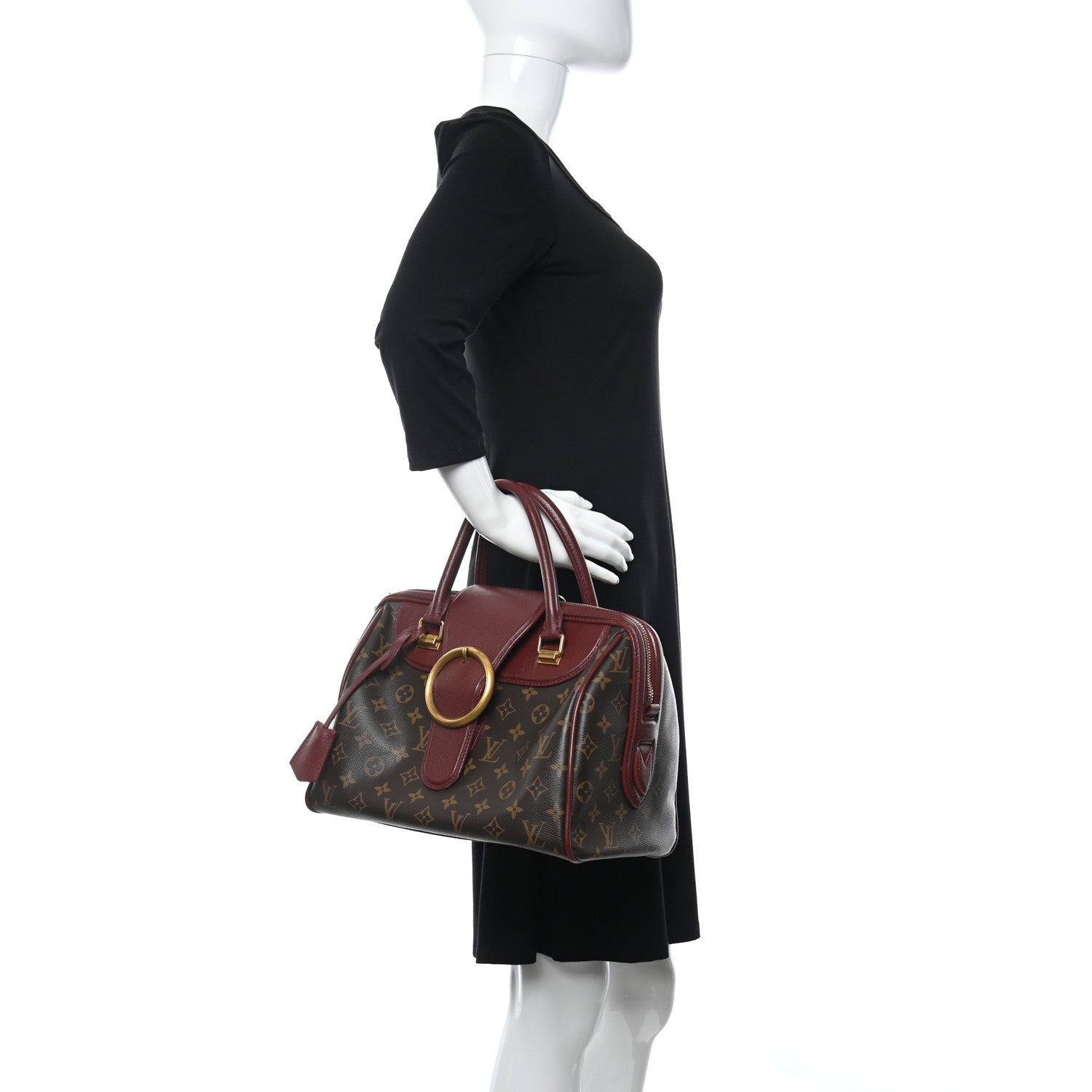 Louis Vuitton Monogram Golden Arrow Speedy Burgundy 3 of 12