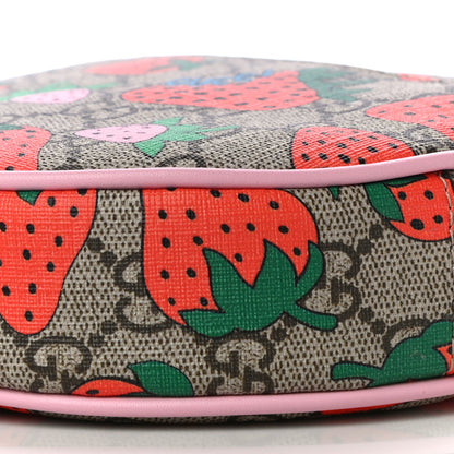 Gucci GG Supreme Monogram Strawberry Round Wrist Wallet 10 of 10