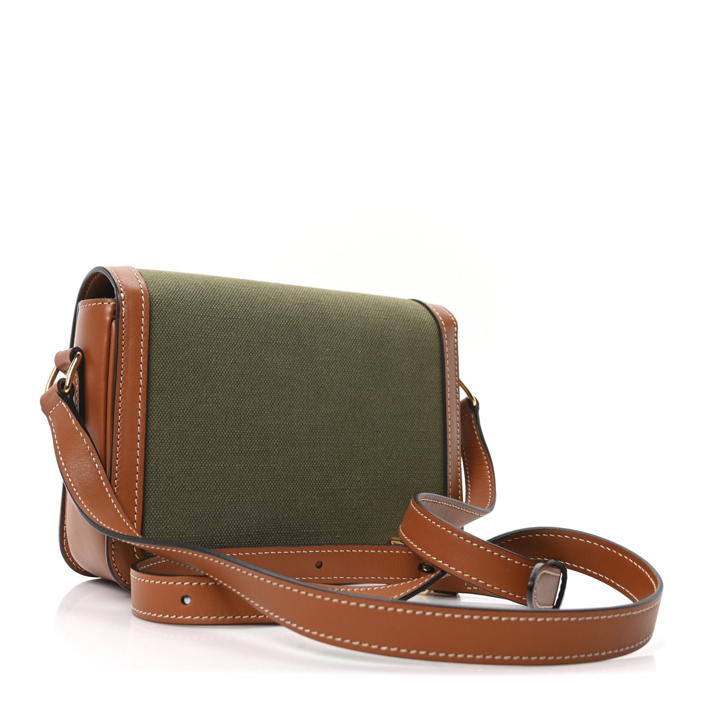 Textile Natural Calfskin Classique Triomphe Khaki Tan