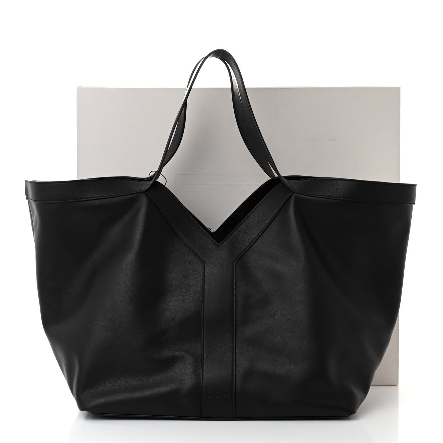 Calfskin Y Tote Black