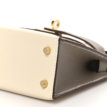 Hermes Epsom Horseshoe Mini Kelly Sellier 20 Craie Gris Asphalte 10 of 13