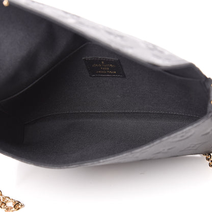 Louis Vuitton Empreinte Pochette Felicie Chain Wallet Black 6 of 12
