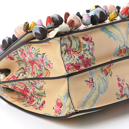 Fendi Vitello Marie Antoinette Print Rosebud Kan I Shoulder Bag Panna Multicolor 6 of 9