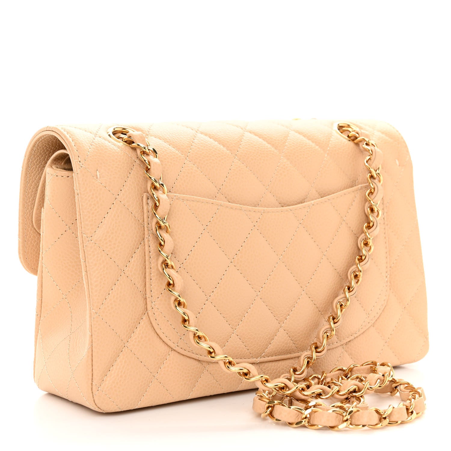Chanel Caviar Quilted Small Double Flap Beige 3 of 10