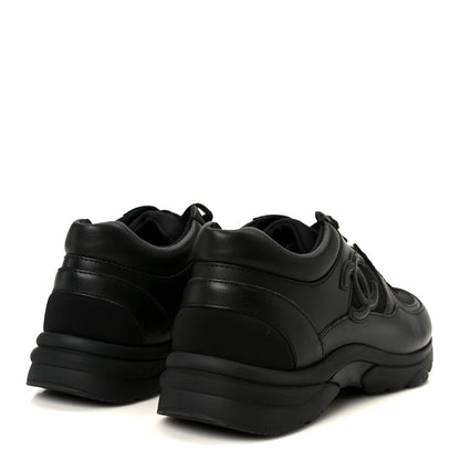 Chanel Lambskin Fabric CC Sneakers 39 Black 5 of 10