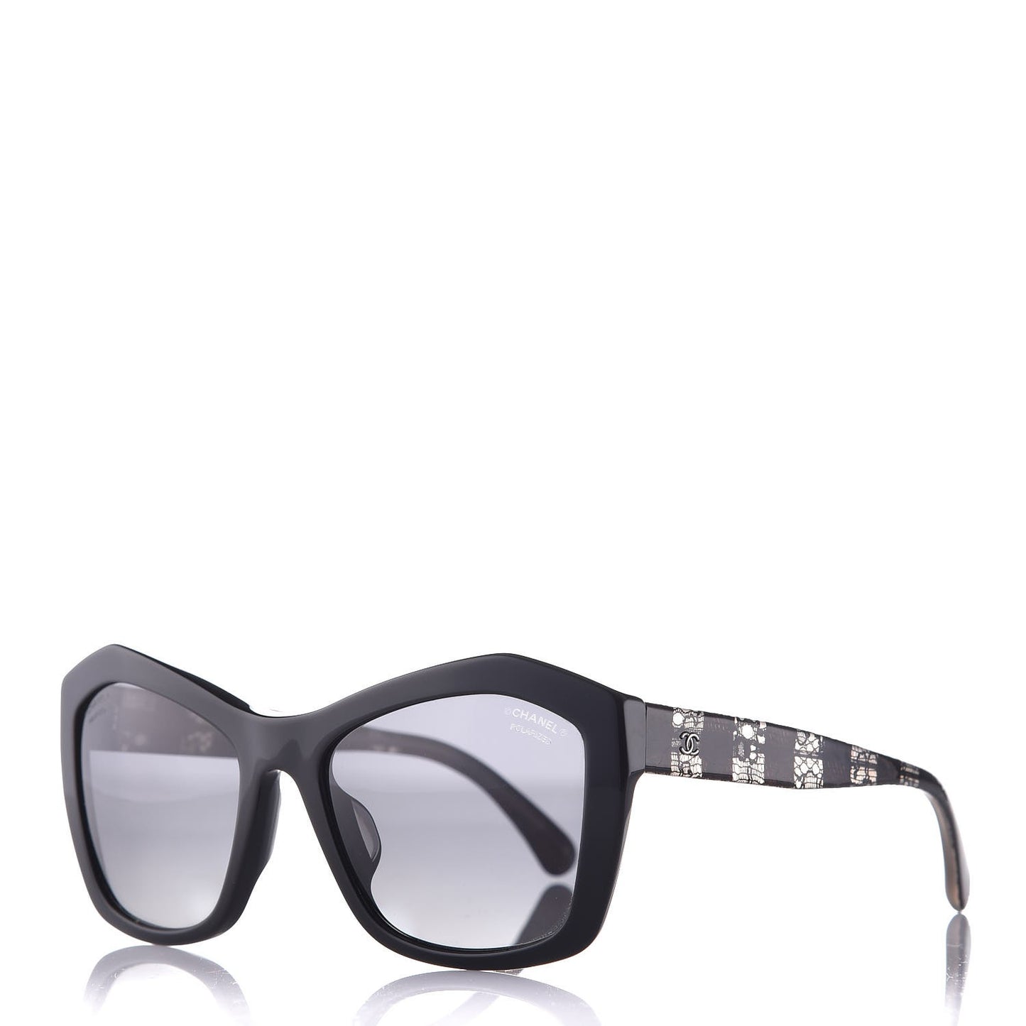 Lace Effect Sunglasses 5296-A Black