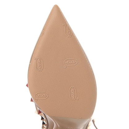 Valentino Garavani Calfskin Nappa Rockstud Ankle Strap 100mm Pumps 38 Alpaca Poudre 8 of 10