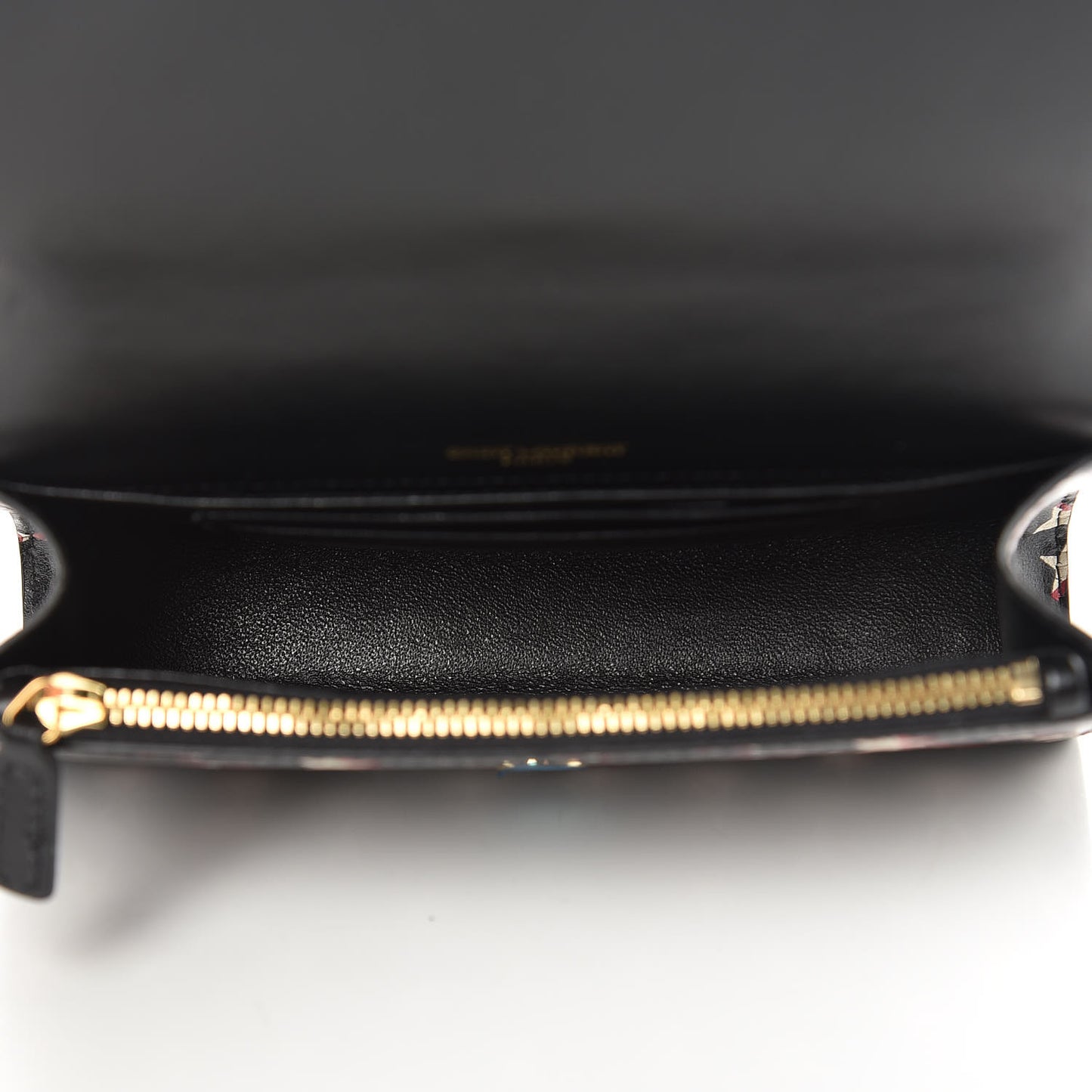Smooth Calfskin Star Print Monogram Kate Belt Bag Black Ivory Red