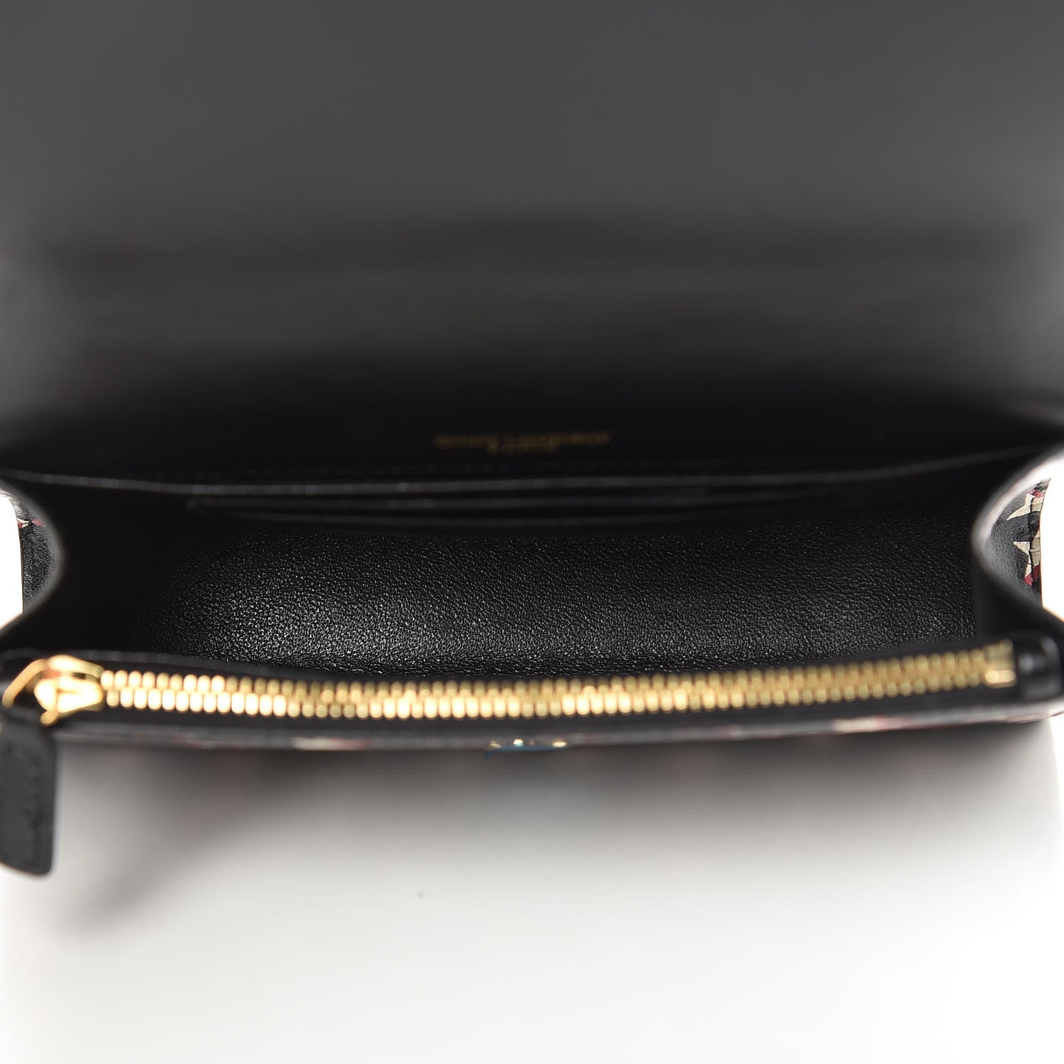 Saint Laurent Smooth Calfskin Star Print Monogram Kate Belt Bag Black Ivory Red 5 of 10