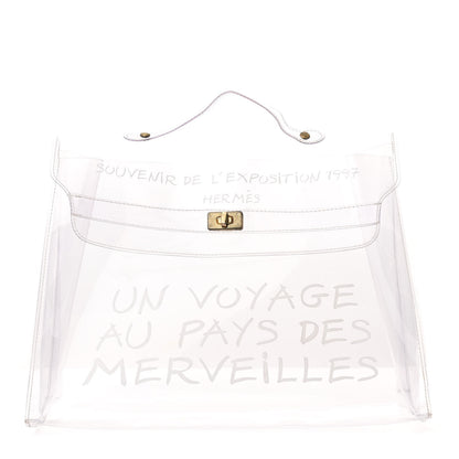 Hermes Vinyl Souvenir De L'Exposition Kelly Transparent 1 of 10