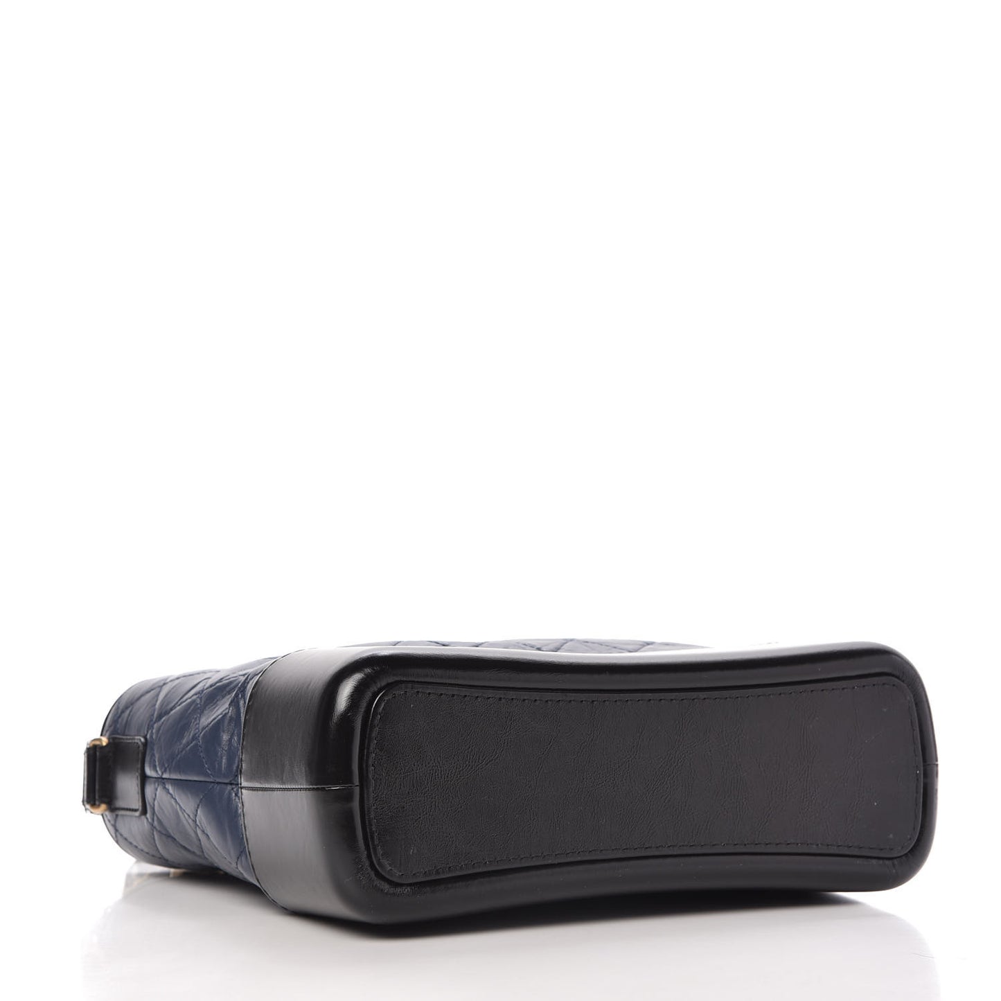 Aged Calfskin Quilted Medium Gabrielle Hobo Navy Black