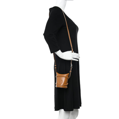 Alexander McQueen Calfskin Mini Curve Bucket Bag Tan 2 of 12