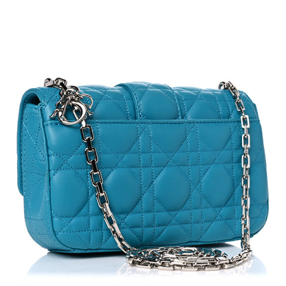 Christian Dior Lambskin Cannage Mini New Lock Pouch Blue 2 of 12