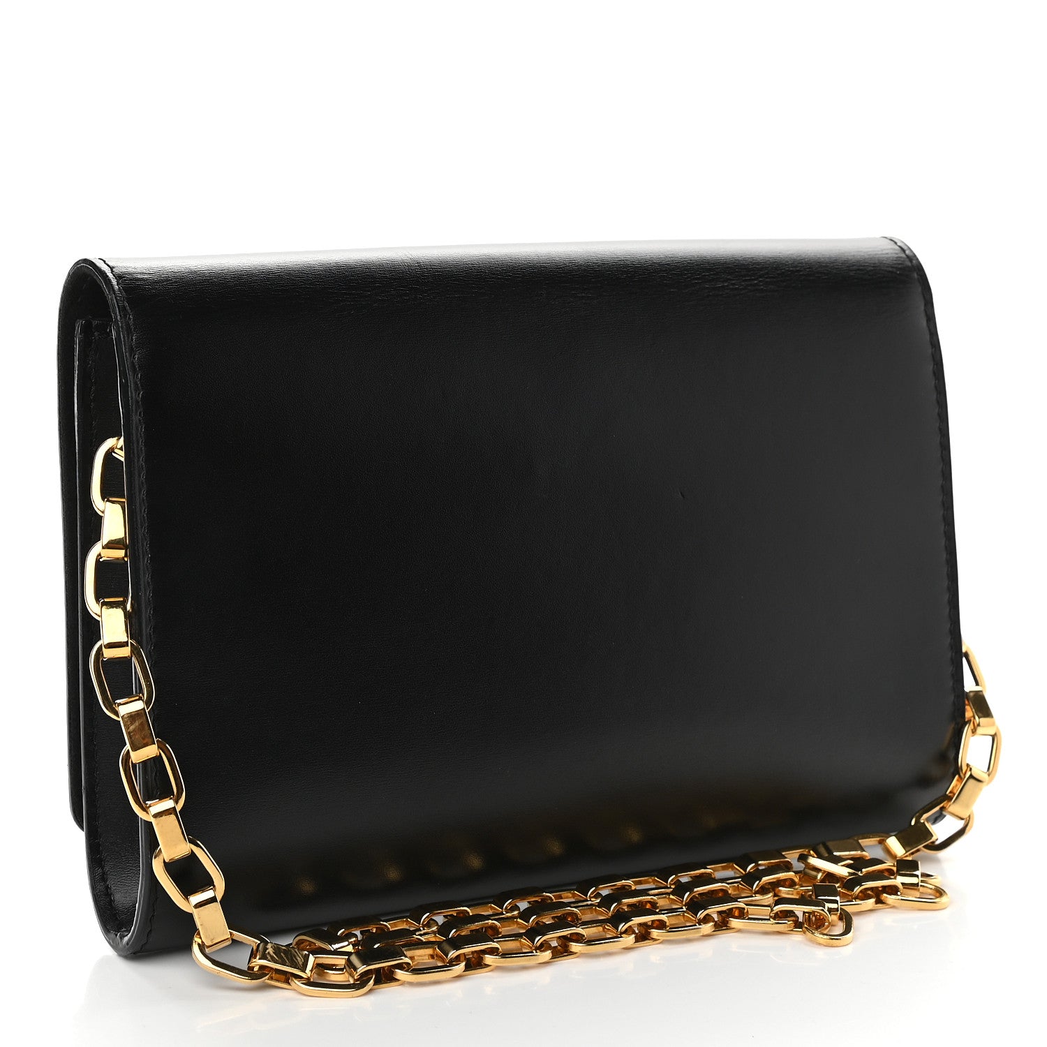 Louis Vuitton Calfskin Chain Louise MM Black 3 of 11