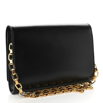 Louis Vuitton Calfskin Chain Louise MM Black 3 of 11