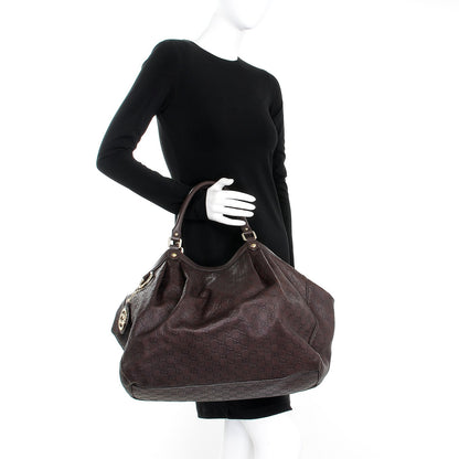 Gucci Guccissima Signature Large Sukey Tote Chocolate 2 of 12