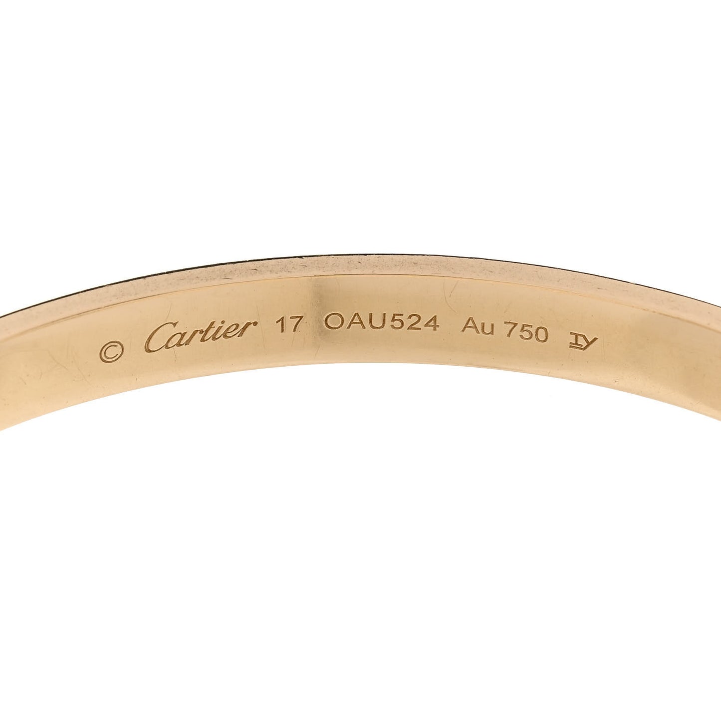 18K Yellow Gold LOVE Bracelet 17