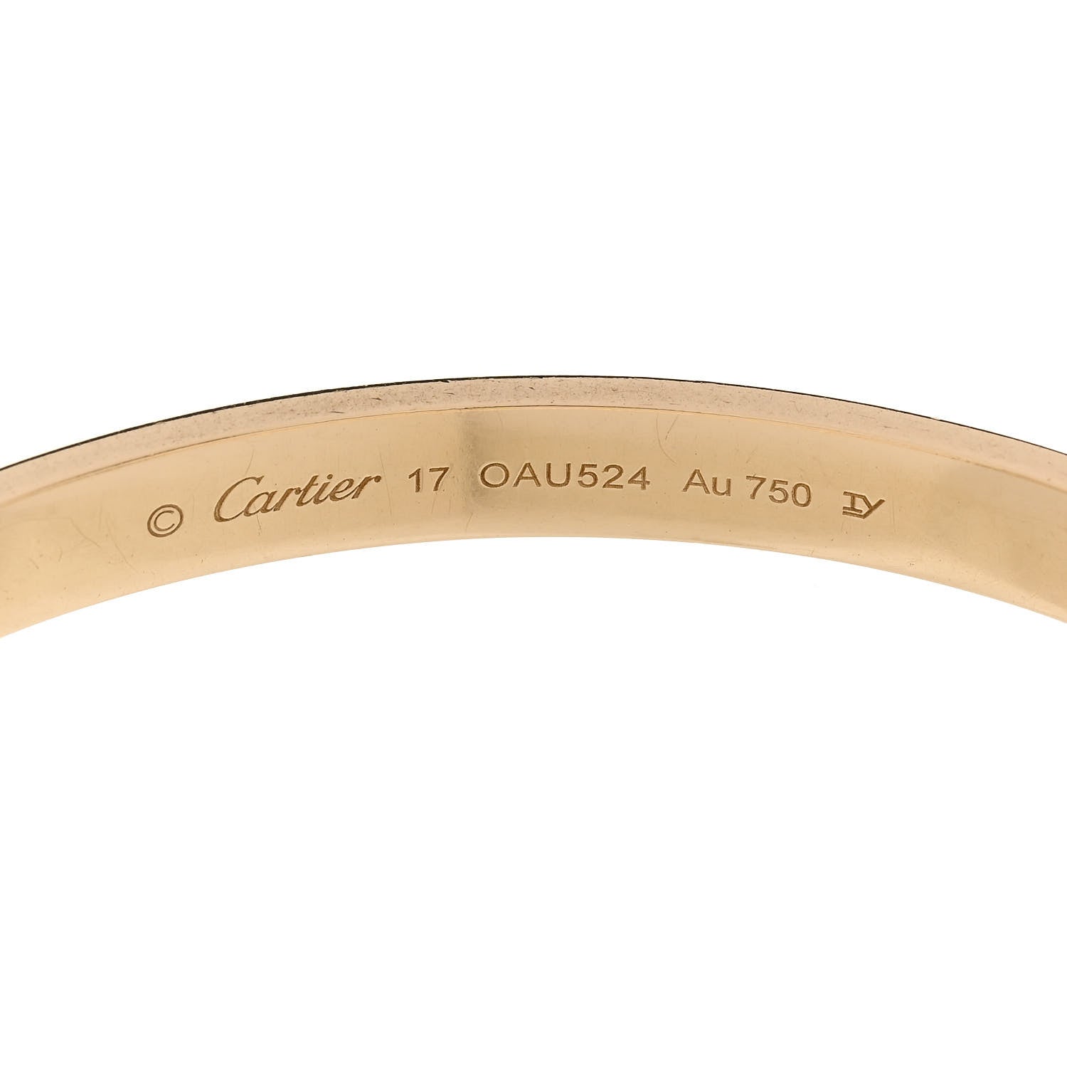 Cartier 18K Yellow Gold LOVE Bracelet 17 7 of 9