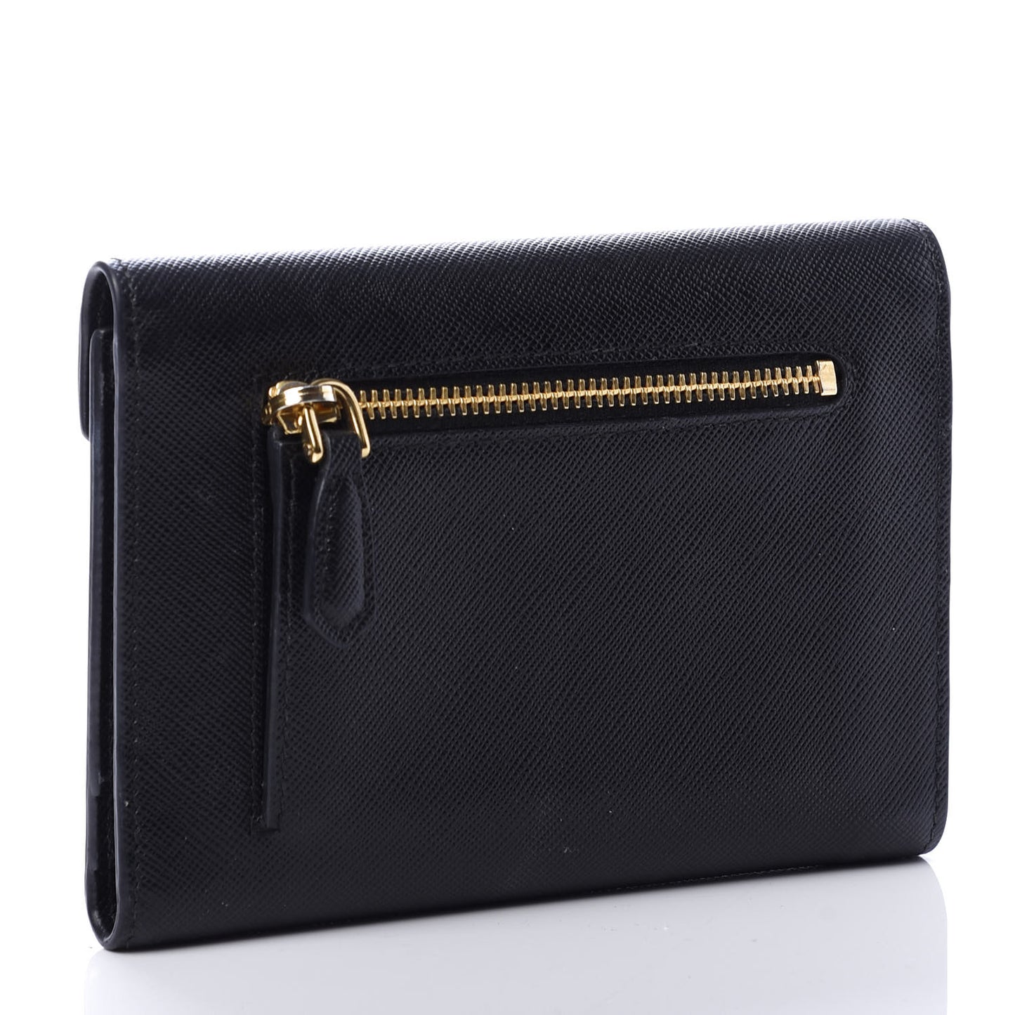 Saffiano Compact Envelope Wallet Black