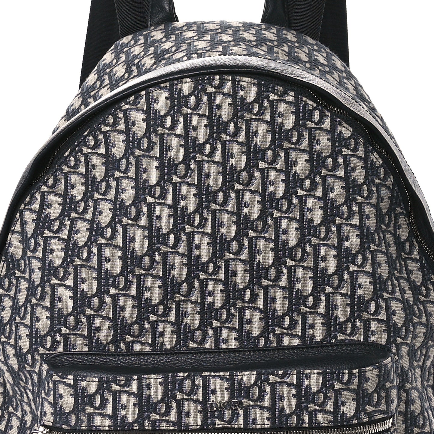 Oblique Calfskin Rider Backpack Beige Black